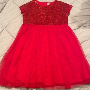 Girls sequin top dress with tulle bottom